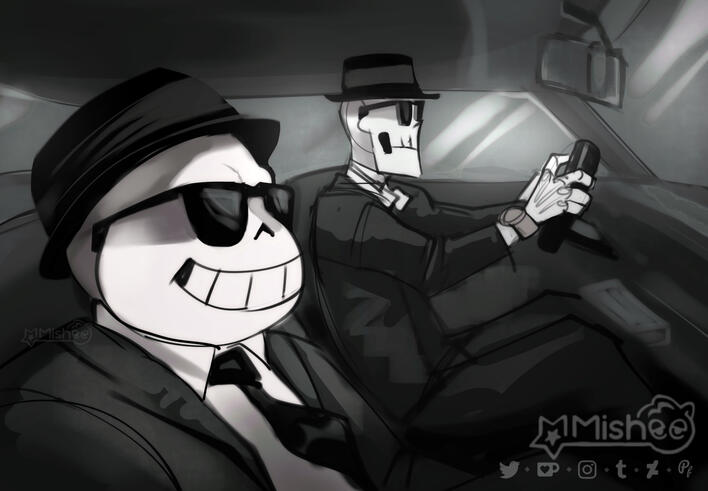 Blues Brothers, Undertale fanart - 2021