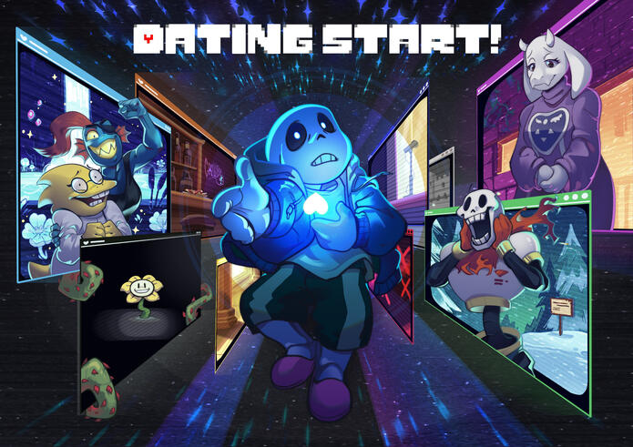 Dating Start! promo image commission for Cho - 2021