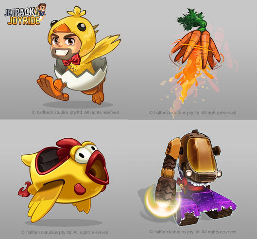 Jetpack Joyride - Easter update costume designs - (Original S.A.M. by Bob Jones, Rod Wong) - 2019